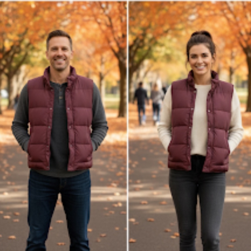 Field‎ Tested Guide Gear Puffer Vest Size M Outdoors Camping Hiking, Maroon EUC